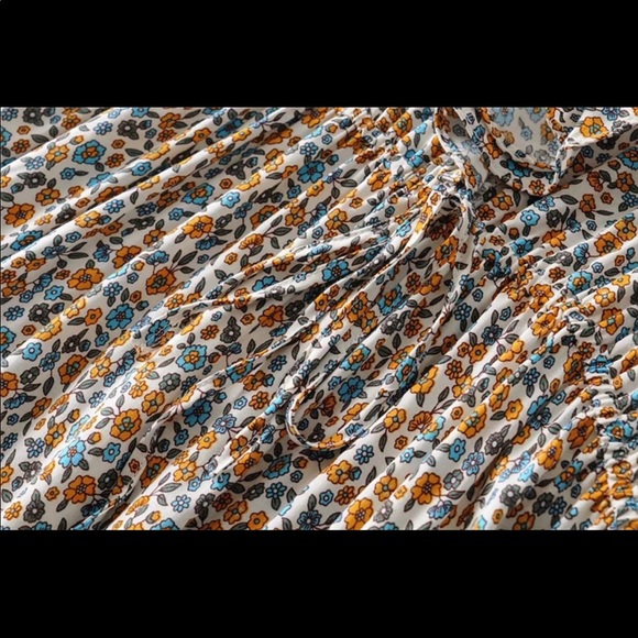 Boho Floral Gypsy Print Cami Maxi Dress Tiered - Picture 12 of 14